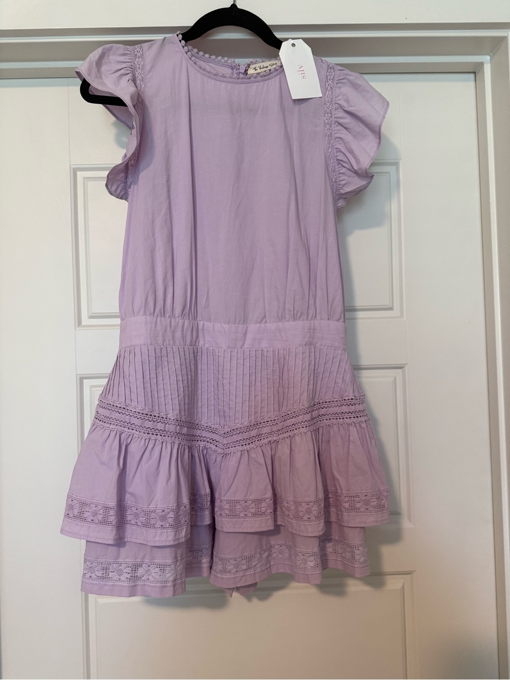 The Vintage Shop Lilac Ruffle-Sleeve Romper
